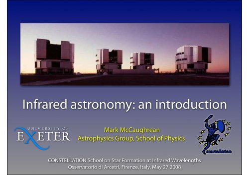 Infrared astronomy: an introduction - School of Physics
