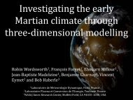 The climate of early Mars through GCM