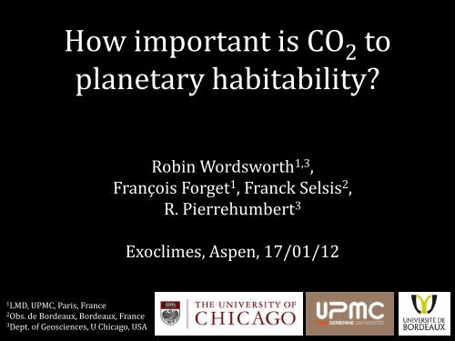 How important is CO2 to planetary habitability?