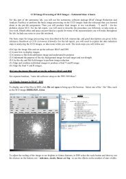 CCD Image Processing of M15 Images â Estimated time: 4 hours ...