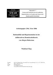 SFB 600 - Fremdheit und Armut - UniversitÃ¤t Trier