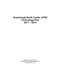 District Technology Plan - Greenburgh-North Castle Union Free ...