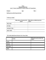 Level 1 Career Assessment Form - Greenburgh-North Castle Union ...