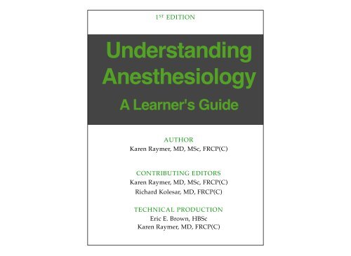 Understanding Anesthesiology - The Global Regional Anesthesia ...
