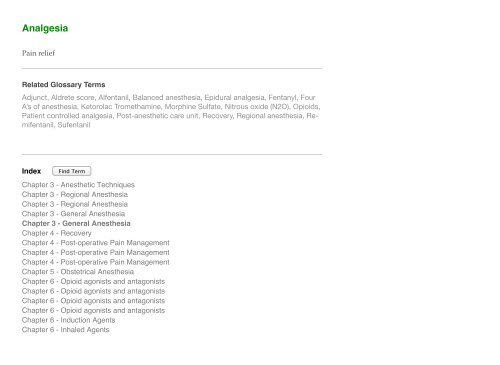 Understanding Anesthesiology - The Global Regional Anesthesia ...