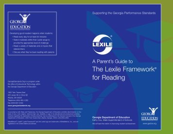 The Lexile Framework® for Reading - GeorgiaStandards.org