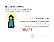 teacher guidance british literature - GeorgiaStandards.org