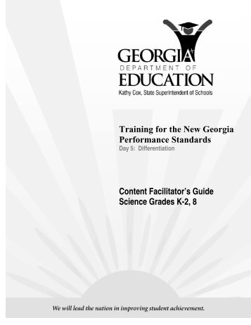 Facilitator's Guide - GeorgiaStandards.org