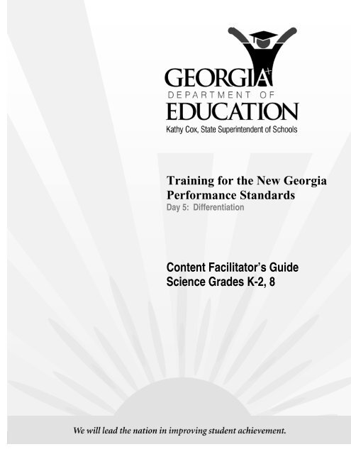 Facilitator's Guide - GeorgiaStandards.org