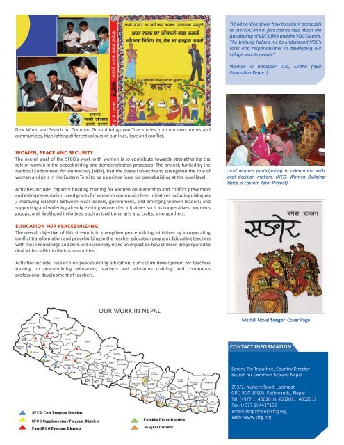Nepal Program Profile - Search for Common Ground