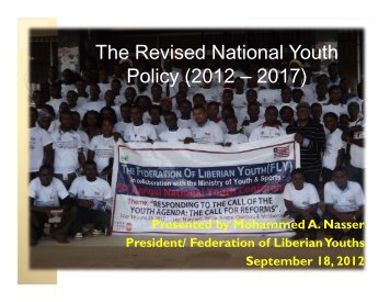 The Revised National Youth Policy (2012 – 2017)
