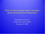 What Are We Learning About Community-Based Child Protection ...