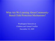 What Are We Learning About Community-Based Child Protection ...