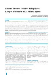 Tumeurs fibreuses solitaires de la plÃ¨vre : Ã  propos d'une ... - sfctcv