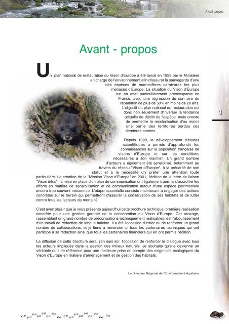 Brochure Technique Sur La Gestion Des Habitats Du Vison