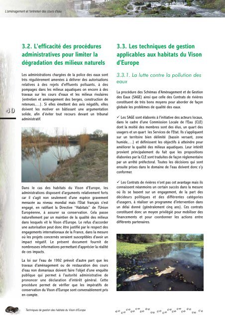 Brochure technique sur la gestion des habitats du vison ... - Oncfs