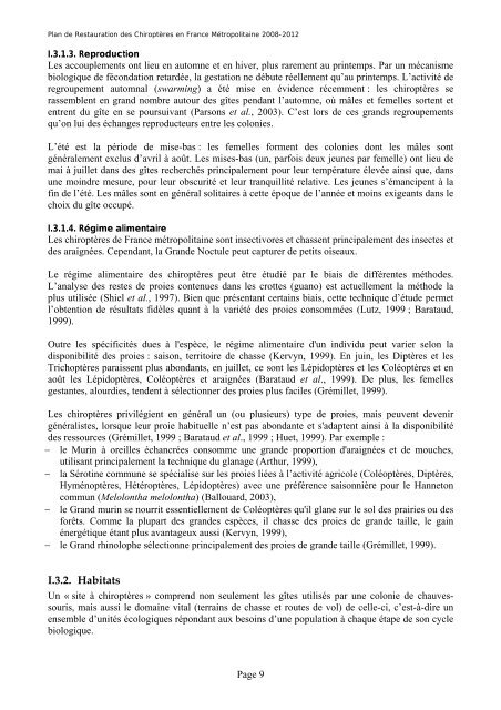F. Godineau et D. Pain, 2007, Plan de restauration des chiroptÃ¨res ...