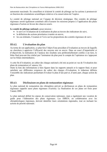 F. Godineau et D. Pain, 2007, Plan de restauration des chiroptÃ¨res ...