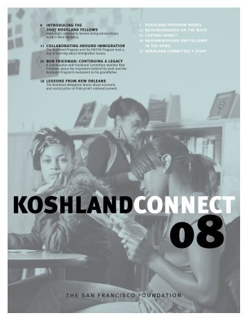 2008 Koshland Connect - The San Francisco Foundation