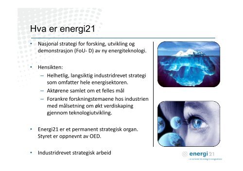 Energi21: vindkraftgruppens anbefalinger for fremtidig satsning - SFFE