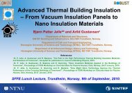 Advanced Thermal Building Insulation â From Vacuum ... - SFFE