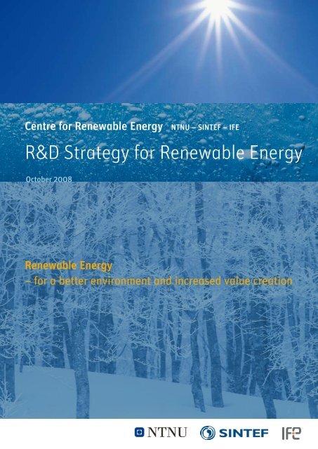 R&D Strategy for Renewable Energy - SFFE