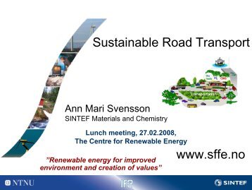 Sustainable Road Transport - SFFE