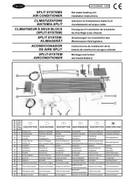 CLIMATIZZATORE SISTEMIA SPLIT SPLIT SYSTEM ... - Carrier