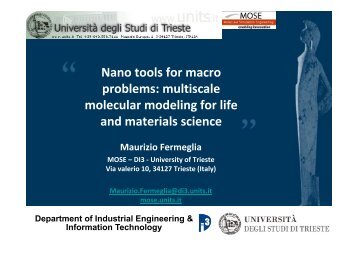 Nano tools for macro problems: multiscale molecular ... - SFGP