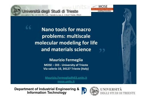 Nano tools for macro problems: multiscale molecular ... - SFGP