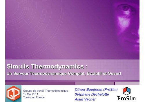 ProSim - Simulis Thermodynamics - Un serveur ... - SFGP