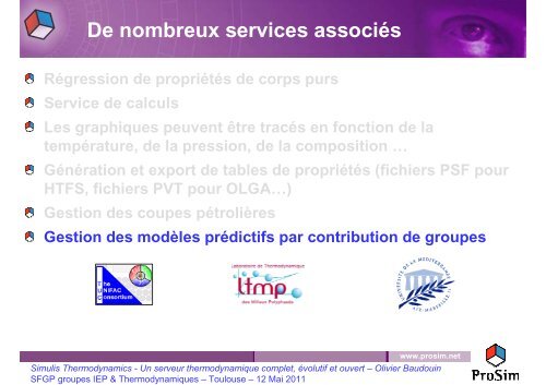 ProSim - Simulis Thermodynamics - Un serveur ... - SFGP