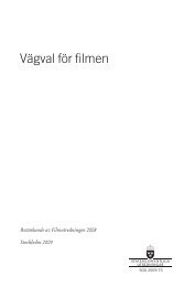 Vägval för filmen, SOU 2009:73 - Swedish Film Institute