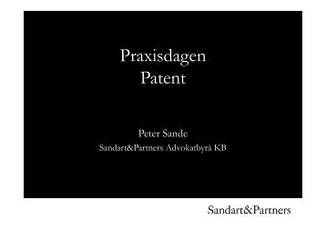 Praxisdagen Patent - SFIR