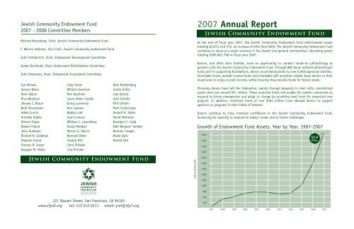 2007 JCEF Annual Report - Jewish Community Federation