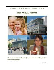 2009 ANNUAL REPORT - Jewish Community Federation