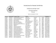 Closure Contractors List - Nebraska State Fire Marshal