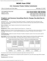 Frigidaire and Kenmore Smoothtop Electric Ranges Recalled Due to ...