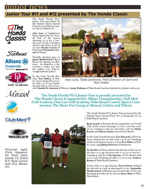 TOPICS NEWSLETTER - South Florida PGA Golf