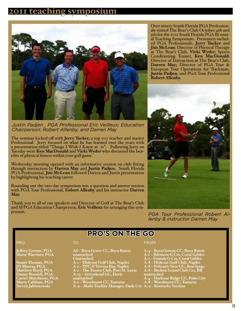 TOPICS NEWSLETTER - South Florida PGA Golf
