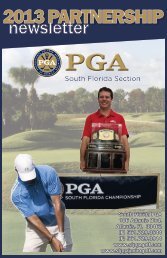 2013 Newsletter - South Florida PGA Golf