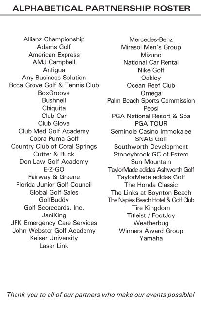 2013 Newsletter - South Florida PGA Golf