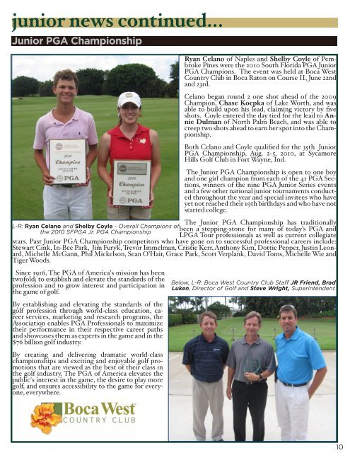 TOPICS NEWSLETTER - South Florida PGA Golf