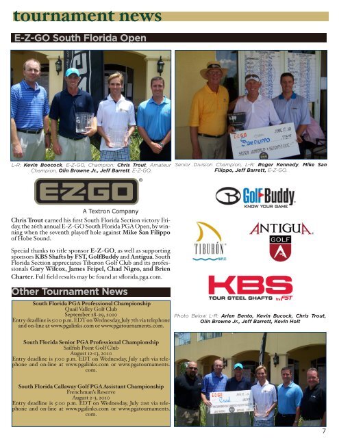 TOPICS NEWSLETTER - South Florida PGA Golf