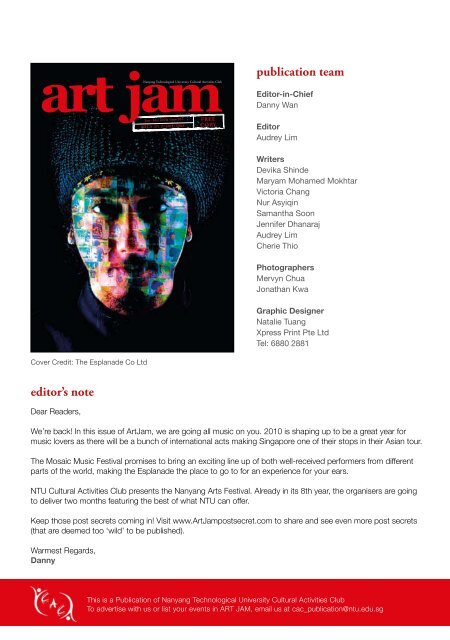 art jam - Nanyang Technological University