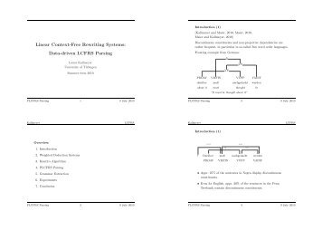 Linear Context-Free Rewriting Systems: Data-driven LCFRS Parsing