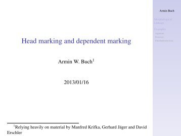 Head marking and dependent marking