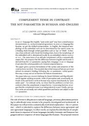 complement tense in contrast: the sot parameter in russian and english