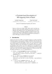 A Treebank-based Investigation of IPP-triggering Verbs in Dutch