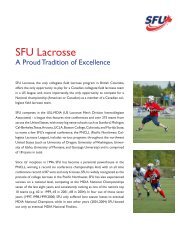 SFU Lacrosse - Simon Fraser University Men's Lacrosse